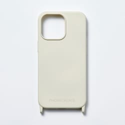 PN25608i15PM [ストラップホール付きシリコンケース for iPhone 15 Pro Max アイボリー]