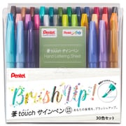 ぺんてる カラー筆ペン 筆タッチサインペン セット 30色 SES15C-30STH