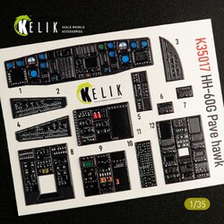 塗料・工具　1/35 HH-60G ペイブ・ホーク 内装3Dデカール キティーホーク用 [RSKK35017] HH-60G ペイブ・ホーク 内装3Dデカール (キティーホーク用