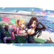 ドルフィンウェーブ B2タペストリー 黒瀬見波＆伊澄桐利 [キャラクターグッズ]
