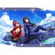 ドルフィンウェーブ B2タペストリー 刃兼乙姫＆暮無夕離 [キャラクターグッズ]
