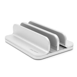 UPRIGHT-STAND BY ME 2 DOUBLE ノートパソコン用アルミスタンド ダブル縦置き収納 収納サイズ調節可能 シルバー AS-URBM2-DS