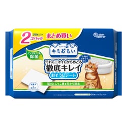 ペット用掃除用ウエットティシューキミおもい 徹底キレイおそうじシート 大判厚手 ナチュラルグリーンの香り26枚×2P
