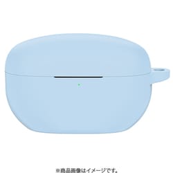 SONY WF-1000XM5対応 カラビナ付シリコンケース ライトブルー IQ-WF1000XM5-LBL