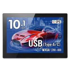 USBモニター/plus one Touch USB/10.1型/WXGA(1280×800)/光沢/マルチタッチモニター/USB入力専用 投影型静電容量方式 LCD-10000UT3