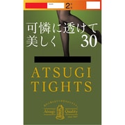 ATSUGI TIGHTS(アツギタイツ) 可憐に透けて美しく 30デニールタイツ M-L ブラック 2足組 FP10312P