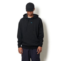 xTBS NEWS DIG EMBROIDERY HOODIE SWEATS cac-tb-01-2309-02 BLACK Lサイズ [アウトドア スウェットパーカー メンズ]