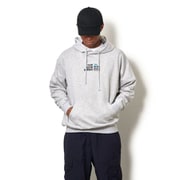 xTBS NEWS DIG EMBROIDERY HOODIE SWEATS cac-tb-01-2309-02 GRAY Mサイズ [アウトドア スウェットパーカー メンズ]