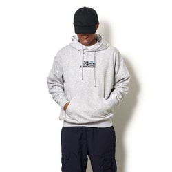 xTBS NEWS DIG EMBROIDERY HOODIE SWEATS cac-tb-01-2309-02 GRAY Lサイズ [アウトドア スウェットパーカー メンズ]