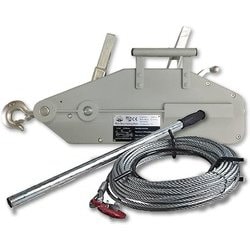 diy-061-gr [ハンドウインチ グレー 1600kg ワイヤロープ 10m付き 万能携帯ウインチ ハンドウインチ レバーホイスト チルホール 機械農機移動 伐採 高品質 半年保証 日本語取扱説明書付 長さ10m パワーウインチ]