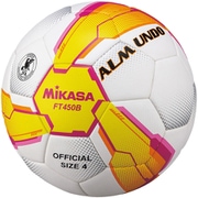 サッカーボール ALMUNDO 貼り FT450BYP イエロー/ピンク 4号 検定球 [サッカーボール]