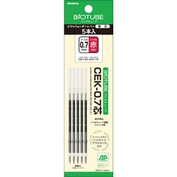 バイオチューブ CEK-0.7芯 赤 5本入 P-BIO-RCEK7-R5