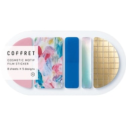 コスメモチーフシール 「コフレ」 COFFRET ROUND ピンクフロ―ト COFR004