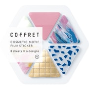 コスメモチーフシール 「コフレ」 COFFRET TRIANGLE ピンクフロ―ト COFT004