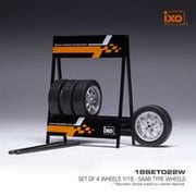 18SET022W 1/18 タイヤセット サーブ シルバー [コレクションカー用品]