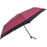 折りたたみ傘 55cm 手開き式 型押し切継 ワイン 14090
