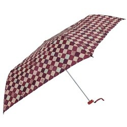 折りたたみ傘 50cm 手開き式 UV加工 パッチワーク ワイン 22960