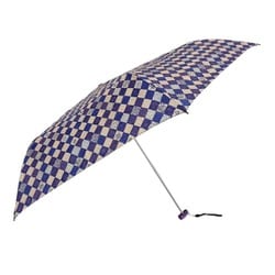 折りたたみ傘 50cm 手開き式 UV加工 パッチワーク パープル 22960