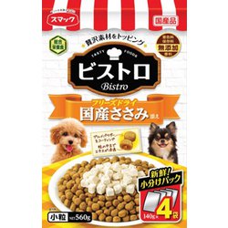 ビストロ フリーズドライ 国産 ささみ添え 140g×4袋 [犬用 ドライフード 560g 成犬用総合栄養食]