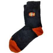 2275-42L [LOGOS フリース風ルーム刺繍クルー丈 ネイビー 23-25cm]