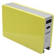 モバイルバッテリー 5000mAh 3A USB Type-C Type-A AC充電器にもなる 収納式コンセント 小型 コンパクト 機内持込可能 ライムイエロー RLI050AC3A01LY