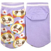 180-23P1 [ドラえもん ぎっしり フロント スニーカー丈 Kids Size ドラミちゃん スニーカー丈ソックス パープル 13/19]