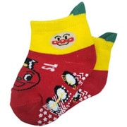 1872-3U1 [アンパンマン ・SLマン プチ丈 Kids Size SLマン 一人で履けるもん クルー丈ソックス レッド 9/14]