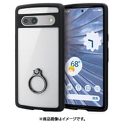 PM-P231TSLFCRBK [Google Pixel 7a用 ケース ハイブリッド カバー 衝撃吸収 軽量 薄型 カメラ周り保護 ストラップホール付 リング付 スタンド機能付 背面クリア TOUGH SLIM LITE ブラック]