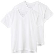 BODYWILD ボディワイルド 綿100% VネックTシャツ (2枚組) M ホワイト BW5015AY