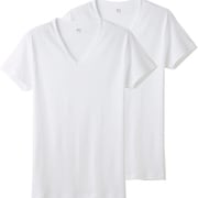 YG綿100% VネックTシャツ (2枚組) LL ホワイト YV20152Y