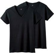 YG綿100% VネックTシャツ (2枚組) LL ブラック YV20152Y