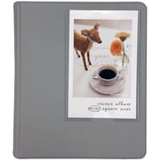 チェキアルバム 表紙1枚＋56枚収納 ポラロイドアルバム ミニ （For instax mini） グレー