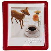 チェキスクエア用アルバム 表紙1枚＋28枚収納 ポラロイドアルバム スクエア （For instax square） レッド
