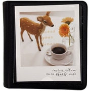 チェキスクエア用アルバム 表紙1枚＋28枚収納 ポラロイドアルバム スクエア （For instax square） ブラック