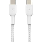 BoostCharge USB-C to USB-C 編組ケーブル ホワイト 1m CAB004bt1MWH