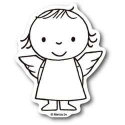 MIF029 miffy ダイカットミニステッカー 天使