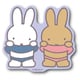 MIF032 miffy ダイカットミニステッカー ミッフィー＆メラニー
