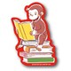 CG020 おさるのジョージ ダイカットミニステッカー アニメ読書