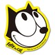 FLX010 FELIX  ダイカットミニステッカー FACE 黄