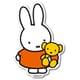 MIF003 miffy ダイカットビニールステッカー ミッフィー＆くまちゃん