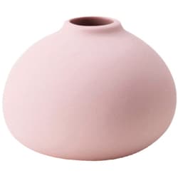 花瓶 AYAフラワーベース ラウンド 陶器 ピンク T-951361