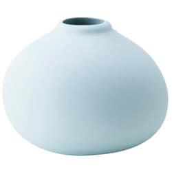 花瓶 AYAフラワーベース ラウンド 陶器 ブルー T-951378