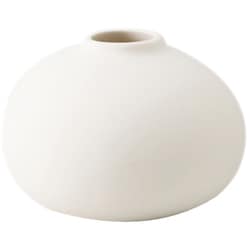 花瓶 AYAフラワーベース ラウンド 陶器 ホワイト T-956441
