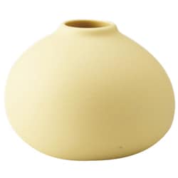 花瓶 AYAフラワーベース ラウンド 陶器 イエロー T-956519