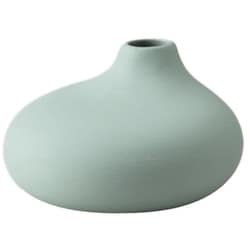 花瓶 AYAフラワーベース フラット 陶器 ピーコックグリーン T-956540