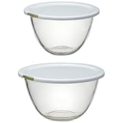 MXPF-3506-W [ハリオ 耐熱ガラス製ボウル 2個セット 電子レンジ対応 食洗機対応 日本製]