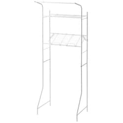 ランドリーラック バスケット台付き マットホワイト HSR-3WH