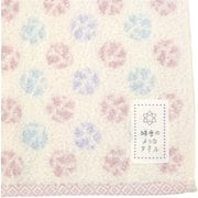 WYT4504 [ハンドタオル 綿雪のようなタオル 34×35cm ピンク×パープル]