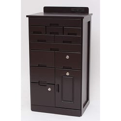 桐製マルチラック 45cm ダークブラウン キャスター付き TAN-105-45（DBR）