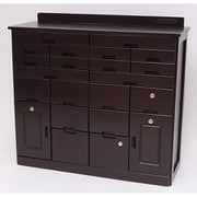 桐製マルチラック 90cm ダークブラウン キャスター付き TAN-107-90(DBR)